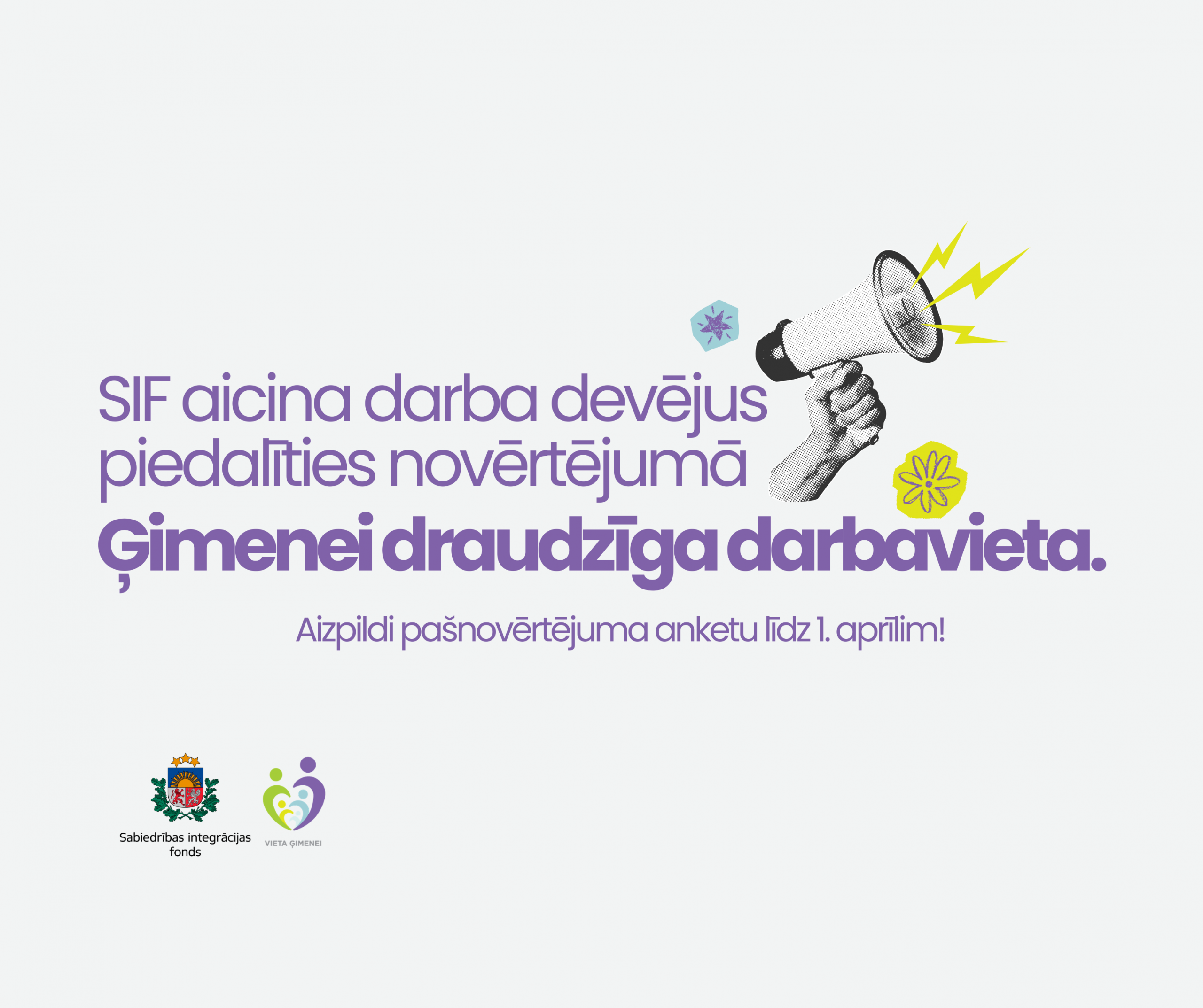 SIF aicina darba devējus piedalīties novērtējumā “Ģimenei draudzīga darbavieta”